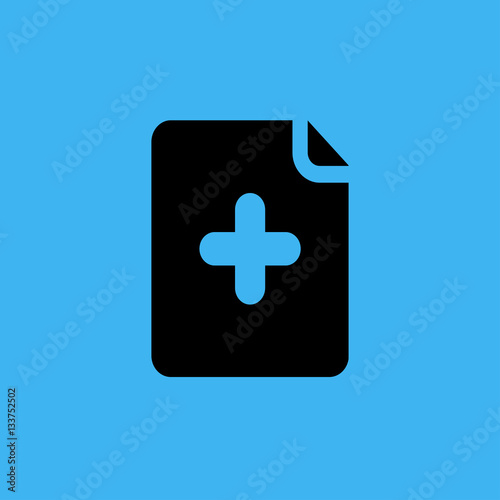 medical history icon. flat design