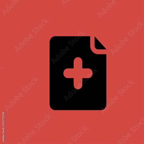 medical history icon. flat design