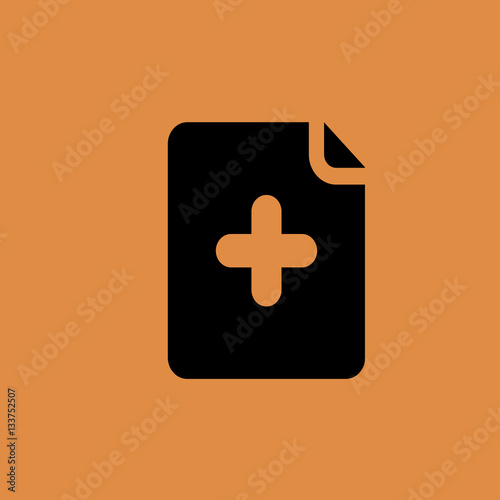 medical history icon. flat design