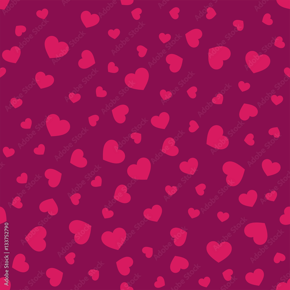 Seamless geometric pattern with hearts.Vector illustration.