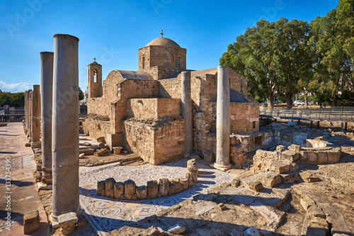 The Panagia Chrysopolitissa  (Ayia Kyriaki) church in Paphos, Cyprus photo