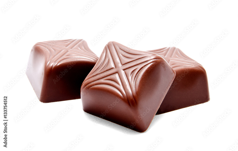 Assortment of chocolate candies sweets isolated Assortment of chocolate candies sweets isolated