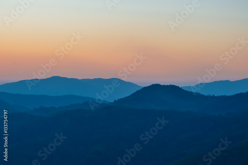 Sunrise on mountain