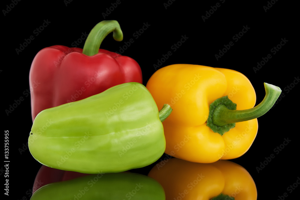 Red,Yellow and Green Bell Peppers