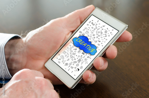 Wallpaper Mural Creativity concept on a smartphone Torontodigital.ca