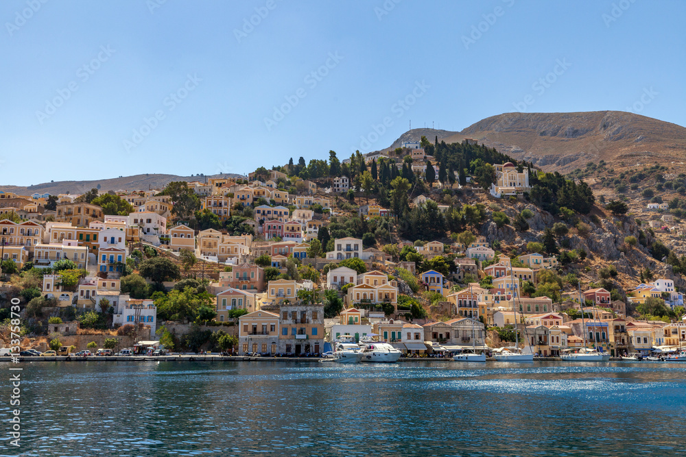 Greek island of Symi in the Dodecanese Greece Europe