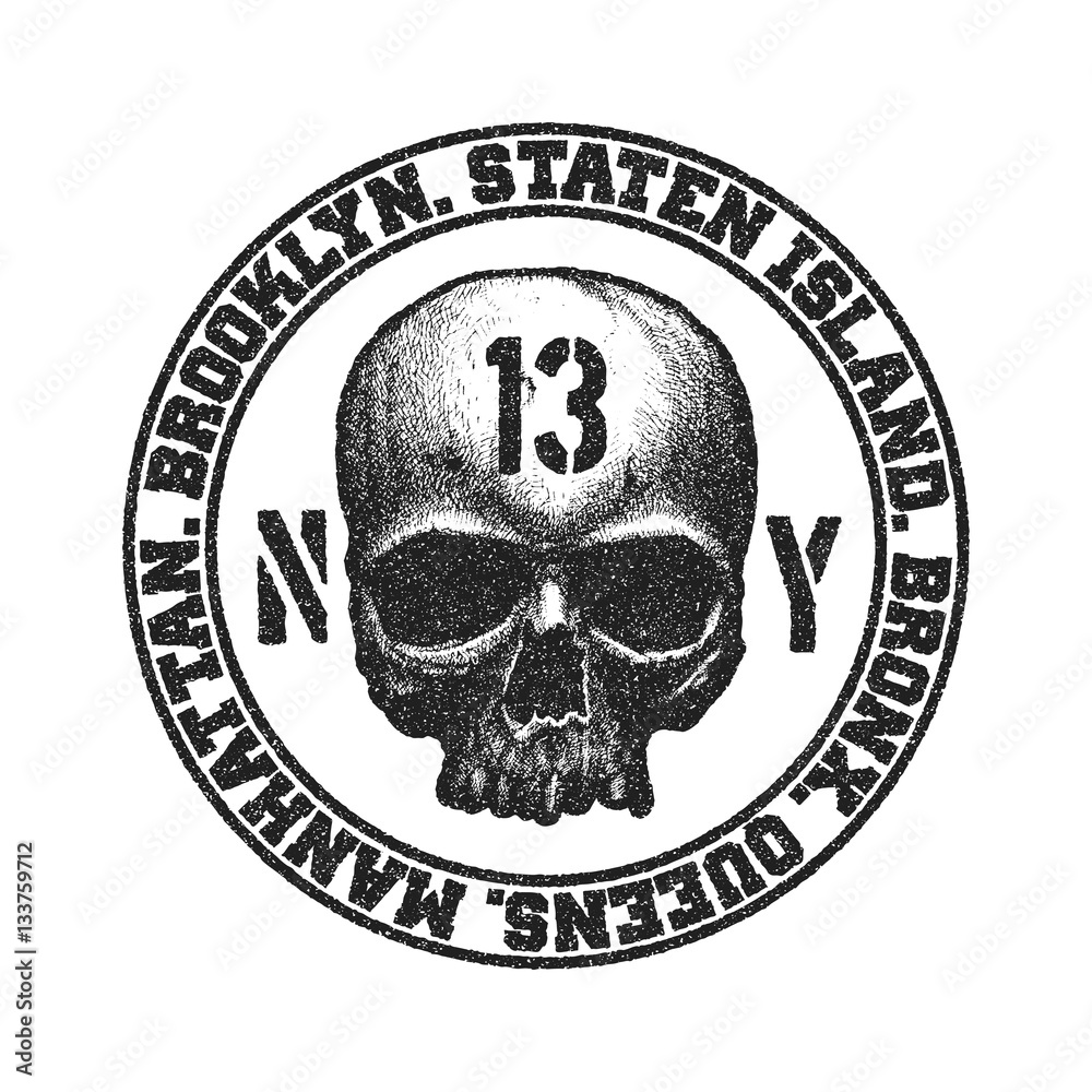 Black and white skull. Black and white skull.