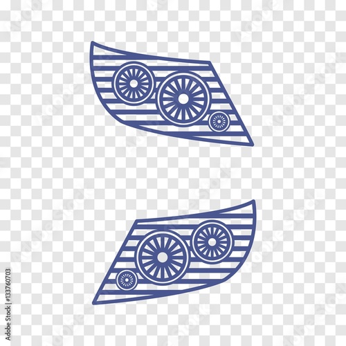 car headlights icon vector