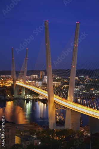 Golden Bridge in Vladivostok. Russia © Andrey Shevchenko