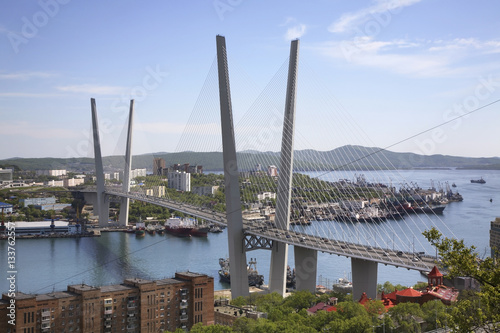 Golden Bridge in Vladivostok. Russia © Andrey Shevchenko