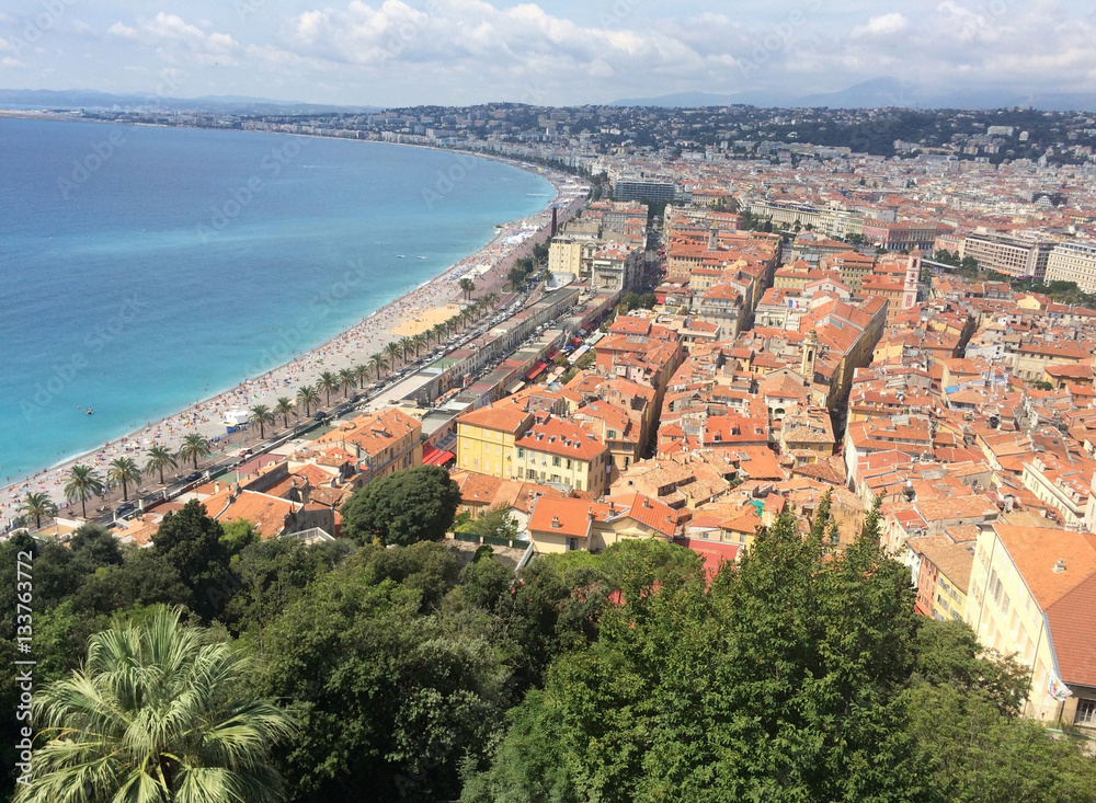 Naklejka premium Aerial view of Nice
