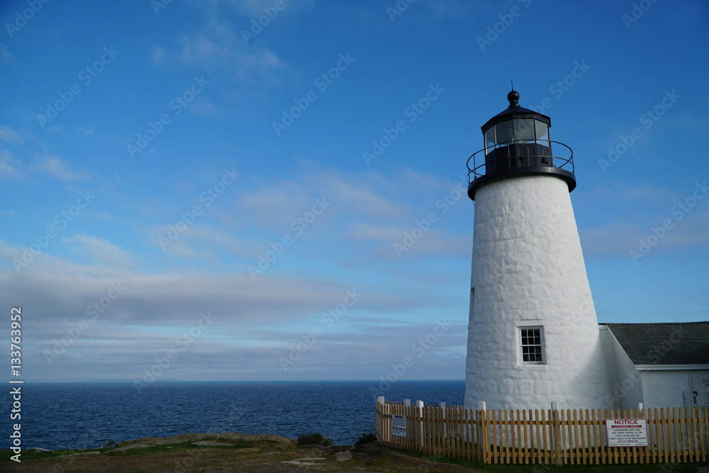 Pemaquid Point Light House with the ocean