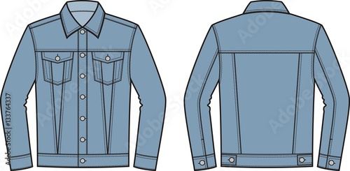 Jean jacket. Front and back