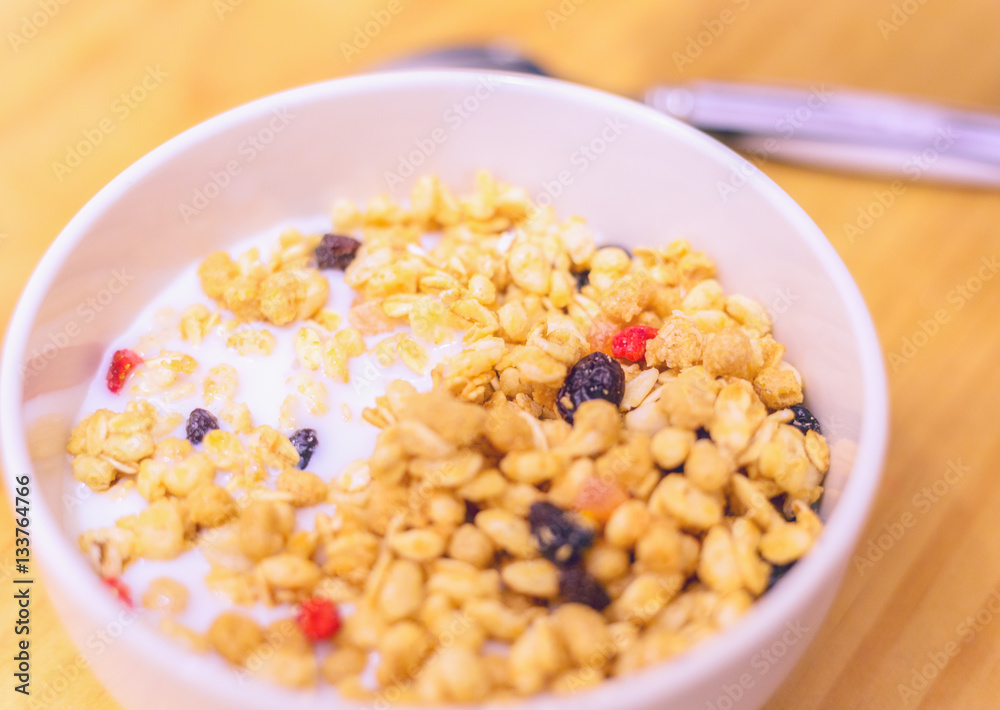 Delicious granola breakfast Delicious granola breakfast