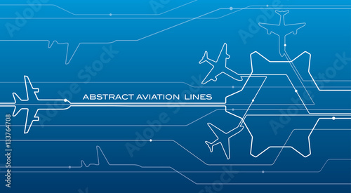 Abstract airport white lines composition, transportation background, vector design aviation wallpaper