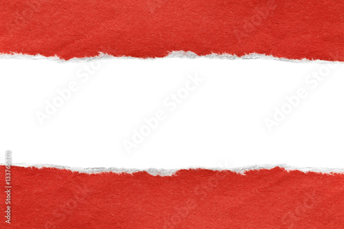 Torn red paper