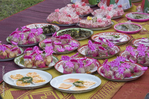 Thai dessert use for wedding ceremony with auspicious name and good meaning photo