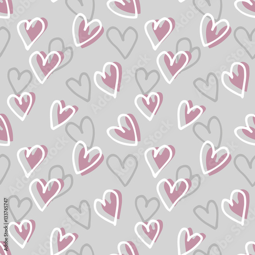 Hearts seamless pattern. 