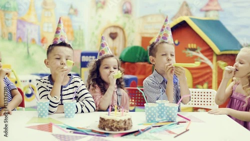 kids birthday party in playroom