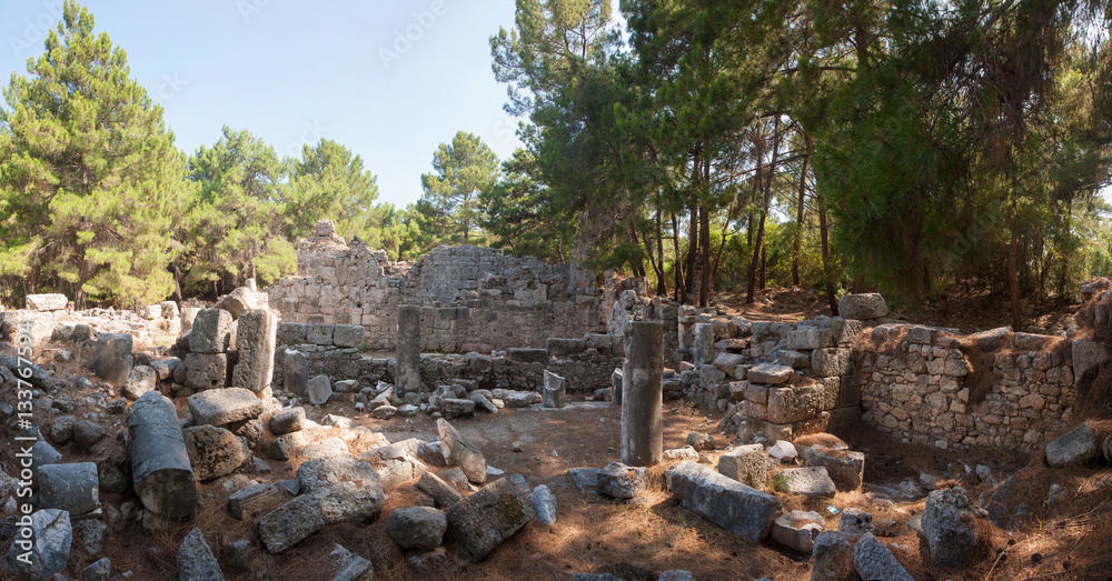 Fototapeta premium Antique city in Antalya. Phaselis, Turkey.