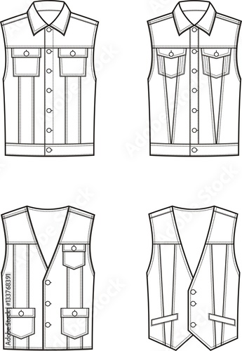 Jean vest set