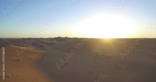 Aerial, Sahara Sunset, Erg Chegaga, Morocco - Native Material, straight out of the cam, watch also for the graded and stabilized version photo