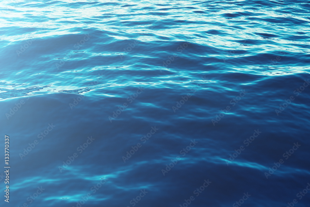 Sea wave close-up, low angle view with bokeh effects. 3d rendering Sea wave close-up, low angle view with bokeh effects. 3d rendering