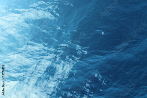 Sea, ocean surface aerial view, top view. 3d rendering