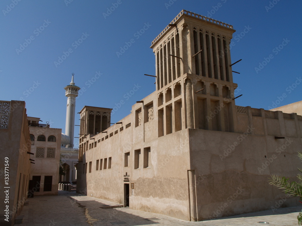 Dubai, Bur Dubai, Historical Bastakia quarter, Great Mosque, Uni