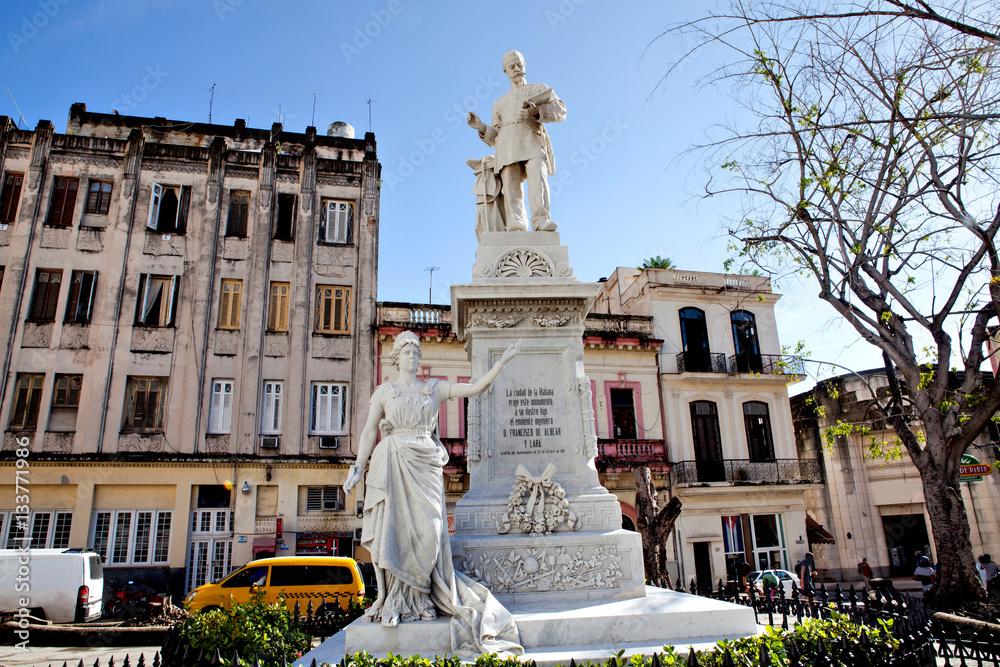Statue of Francisco de Albear, Havanna, Cuba