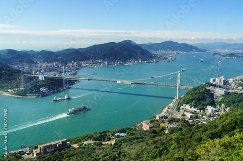 japanese landscape - kanmon kaikyo - shimonoseki & kitakyushu - yamaguchi & fukuoka