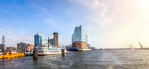 Obraz na płótnie Hambug, Elbphilharmonie, Hafen 