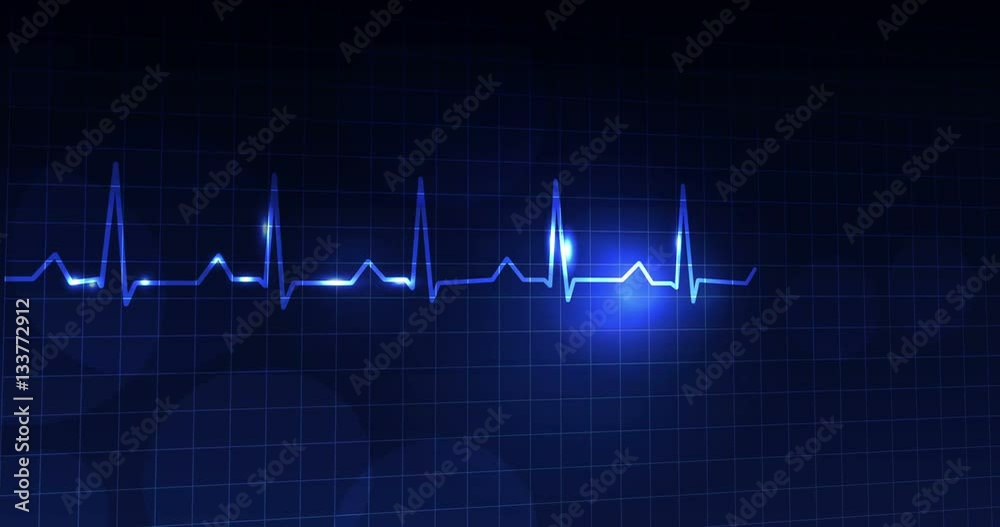 Heart rate monitoring, normal cardiogram. Beautiful bright glowing design on a colorful background changing from blue to red Heart rate monitoring, normal cardiogram. Beautiful bright glowing design on a colorful background changing from blue to red