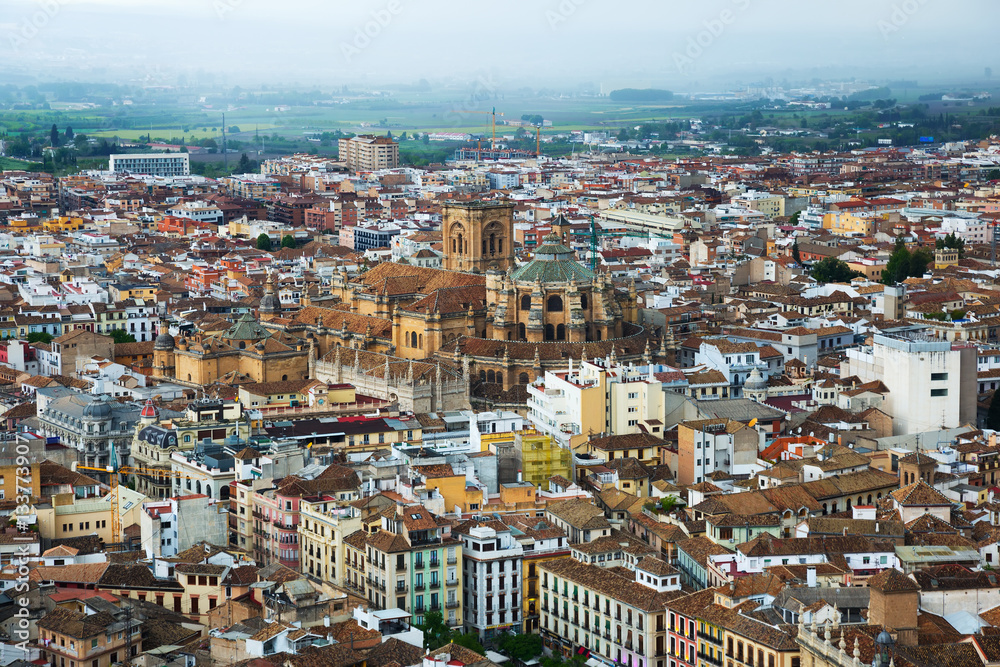 View of  Granada with Cathedral