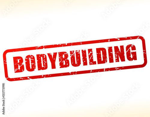 bodybuilding text stamp