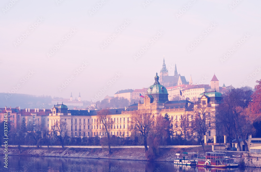 Fototapeta premium Prague from Vltava. Czech Republic