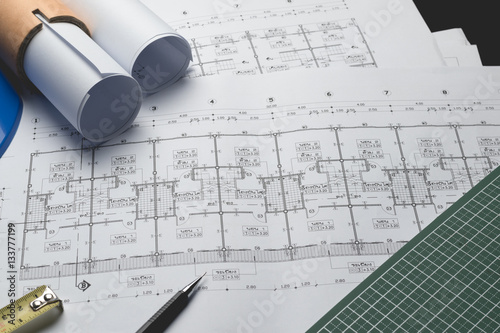 engineering diagram blueprint paper drafting project sketch arch