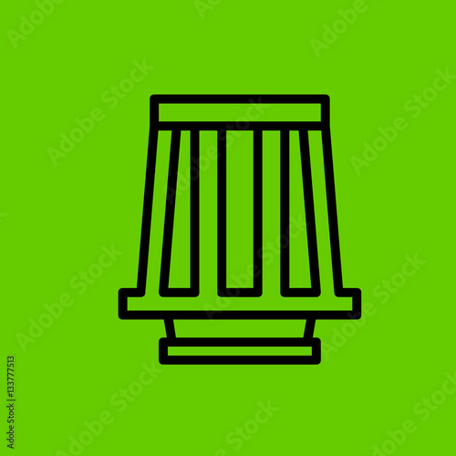air filtr icon flat disign