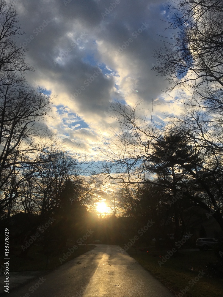 morning sun and clouds in winter morning sun and clouds in winter