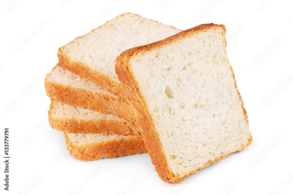 sliced bread isolated on white background sliced bread isolated on white background