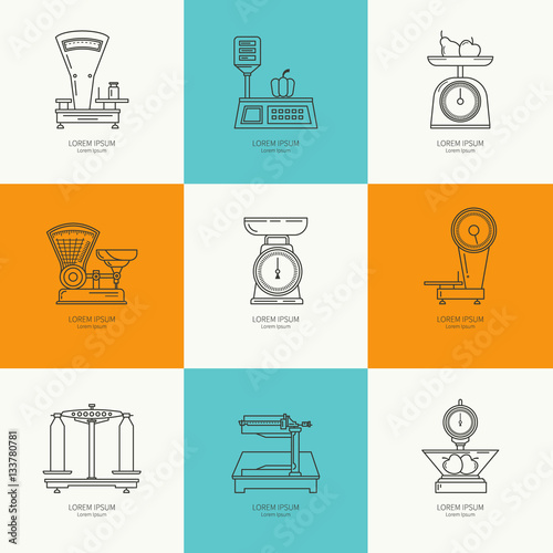 Set icons trade scales