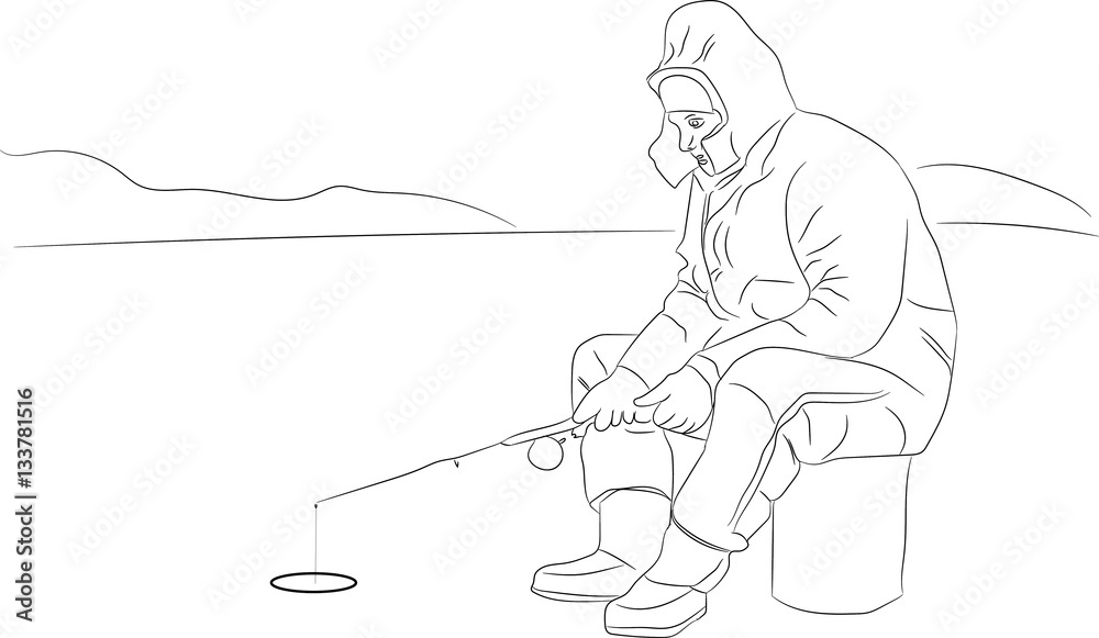 Fototapeta premium Рыбак