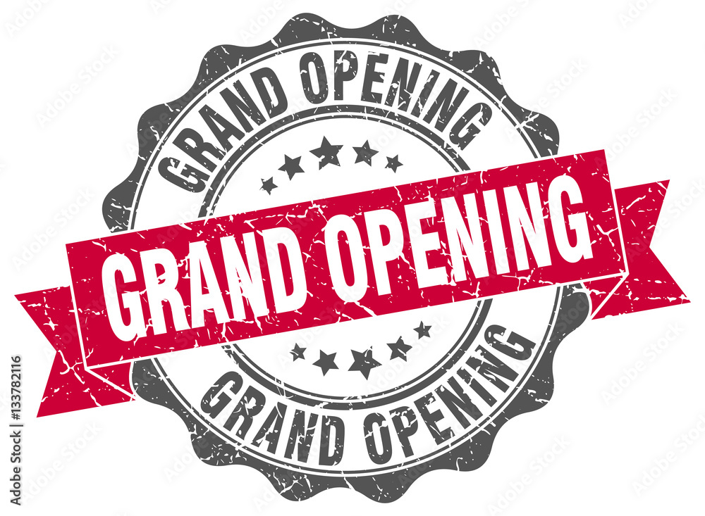 Obraz premium grand opening stamp. sign. seal