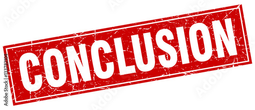conclusion square stamp
