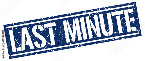 last minute square grunge stamp