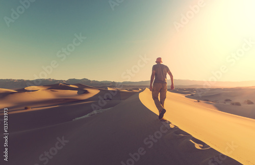 Hike in desert