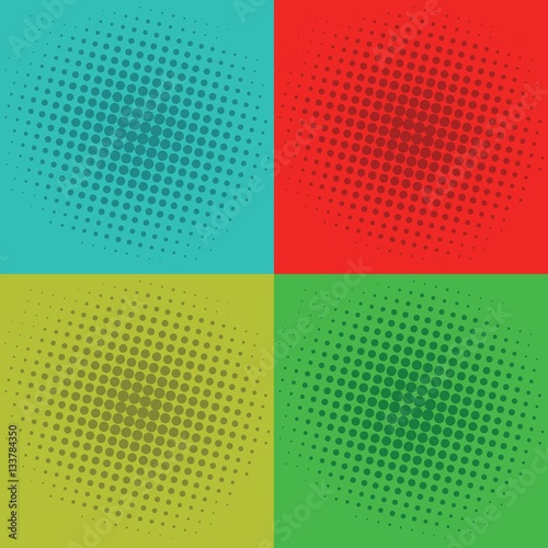 Pop Art Squares Background Vector Template Image