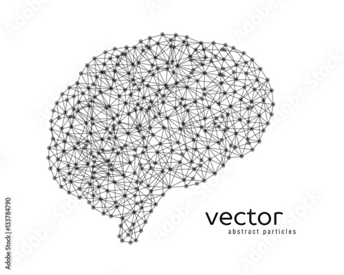 Abstract vector illustration of brain.