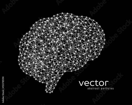 Abstract vector illustration of brain.