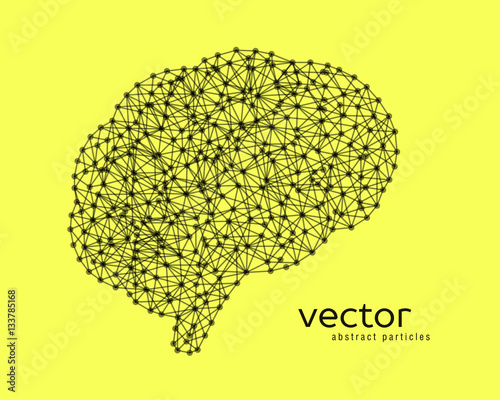 Abstract vector illustration of brain.